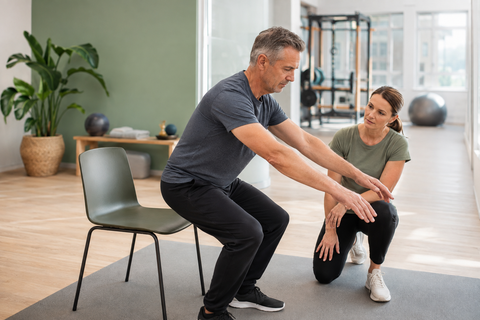 Physiotherapeutische Bewegungsanalyse beim Aufstehen vom Stuhl